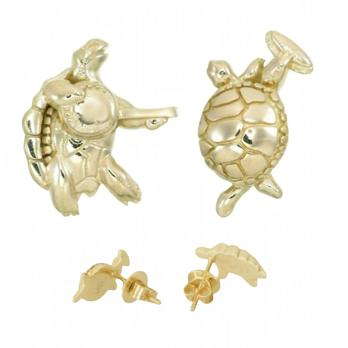 Grateful Dead Terrapin Post Earrings | 18K Gold Dancing Turtle Jewelry