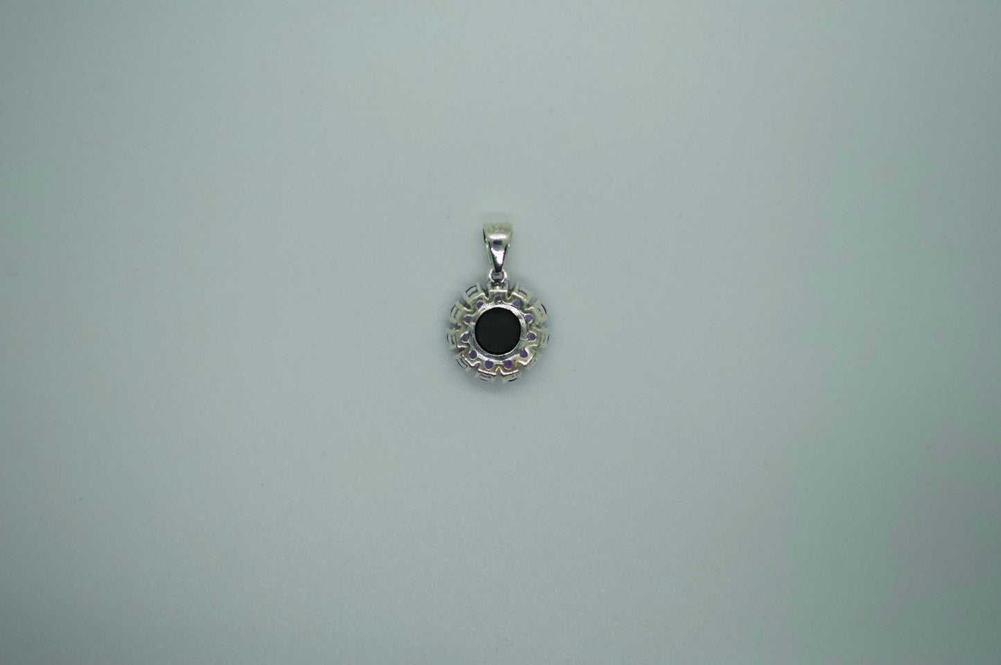 Boulder Opal & Amethyst Sterling Silver Mini Mandala Necklace