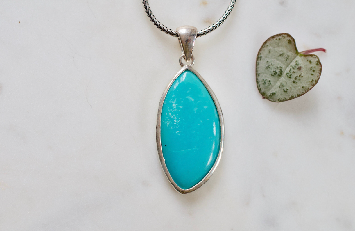 Turquesa Sterling Silver Turquoise Pendant