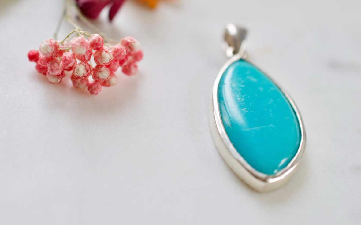 Turquesa Sterling Silver Turquoise Pendant
