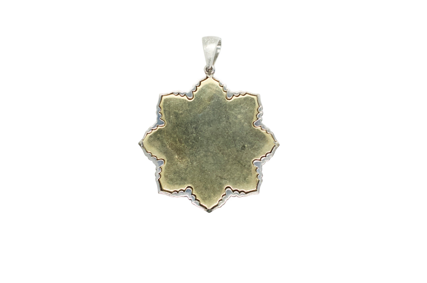 Om Garden Silver, Gold-Plated Ruby Pendant