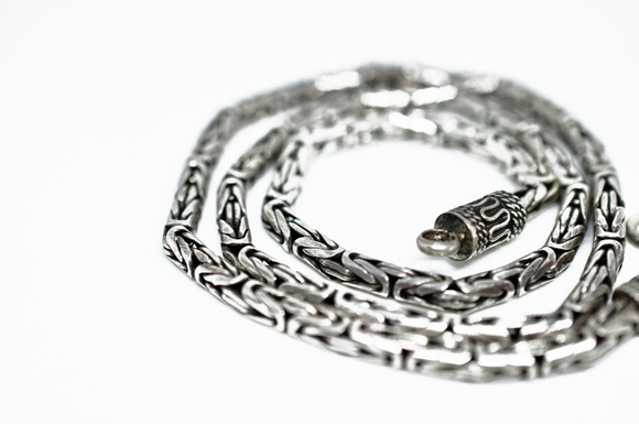 Silver Bali Byzantine Weave Chain 20