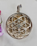 Sacred Geometry Matrix Silver Necklace