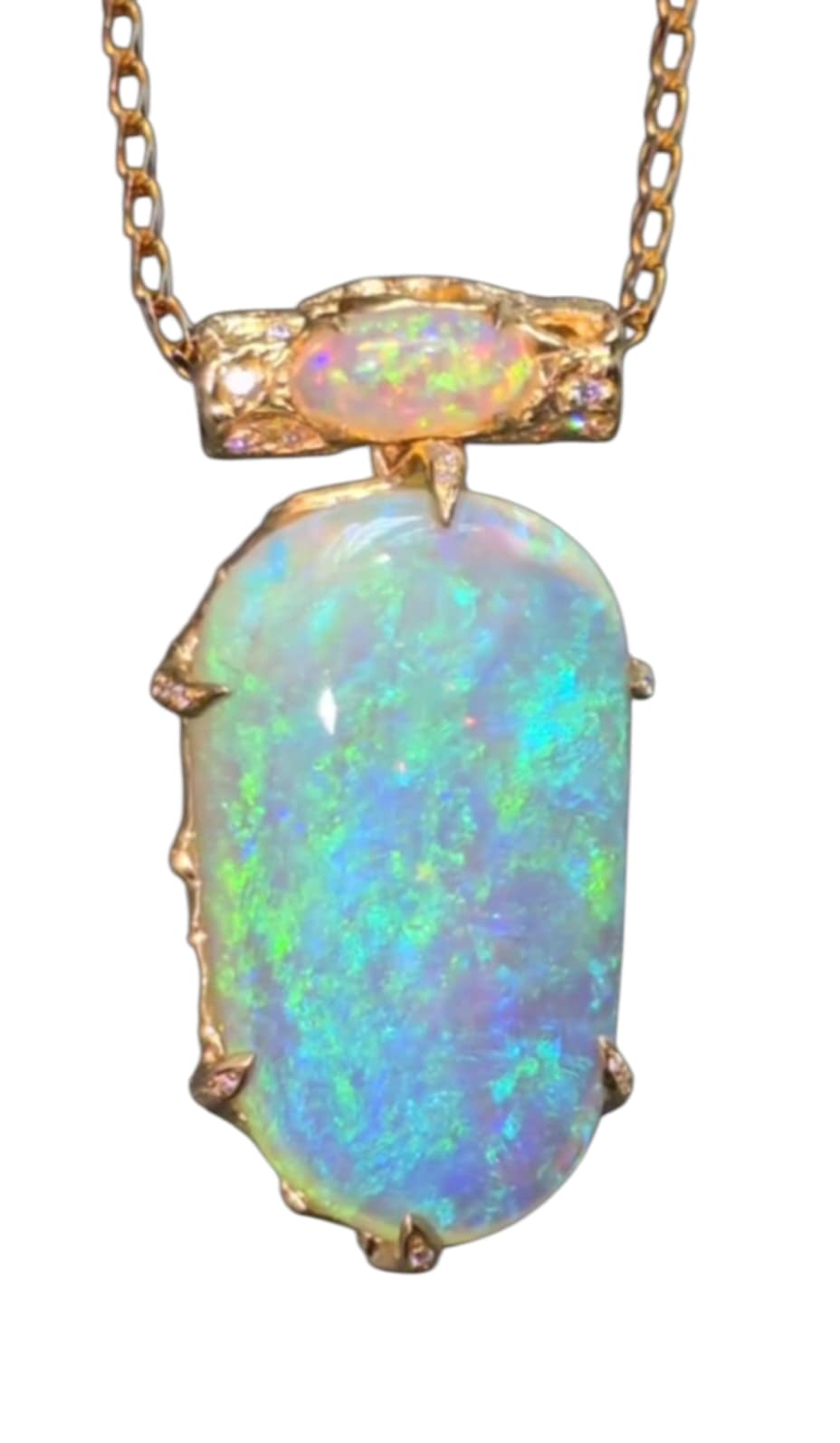 Beautiful Lg Opal in 18k pendant