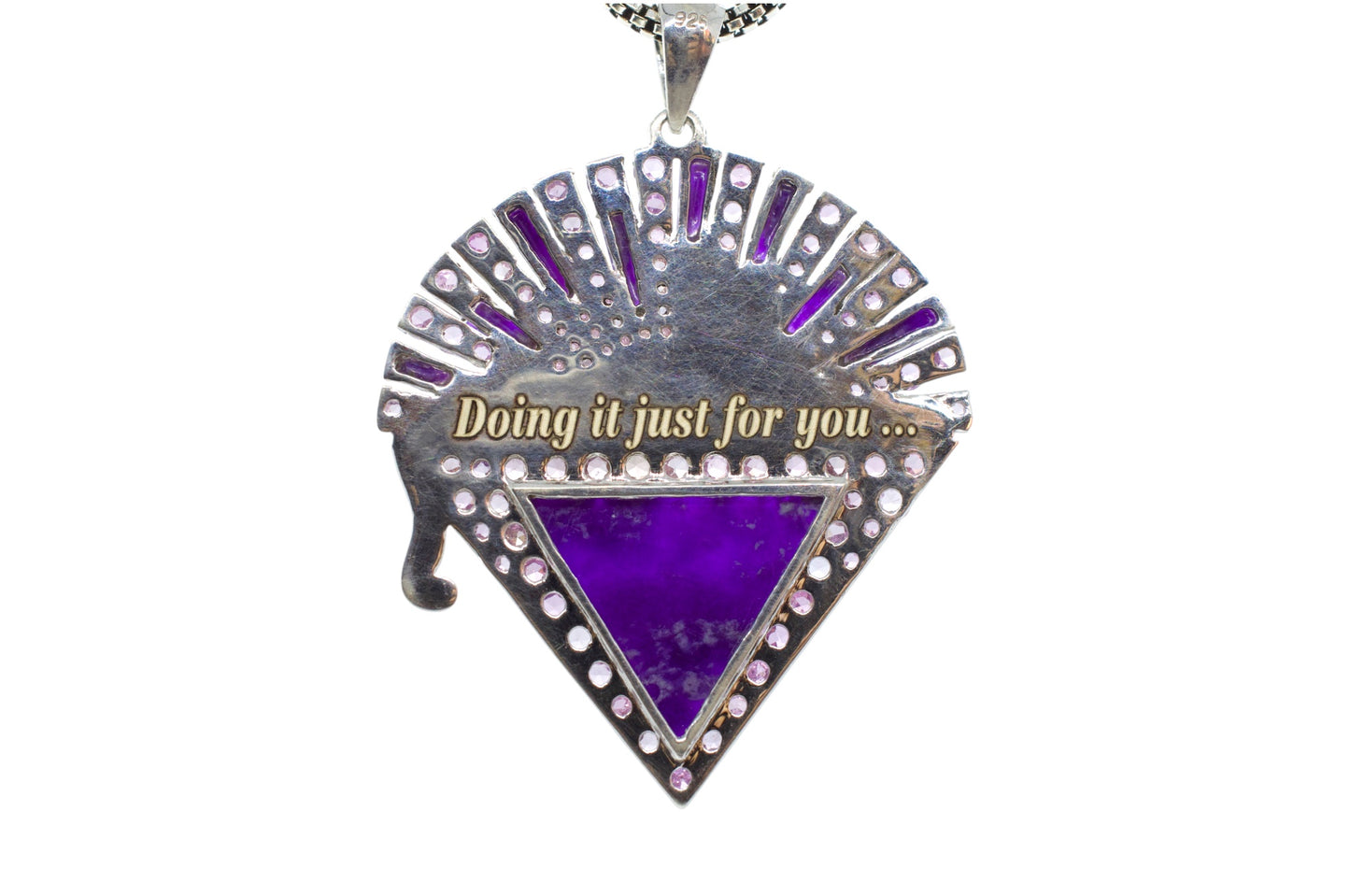 Jerry Garcia Cats Under the Stars Sterling Silver Necklace with Sugilite & Purple Sapphires