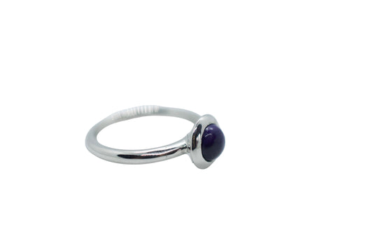 Purple Sugilite Silver Ring Size 5.5