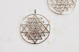 sri yantra sterling silver pendant