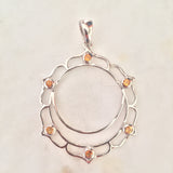 7 Chakras Jewelry:  Sterling Silver  Swadhisthana Sacral Chakra Pendant