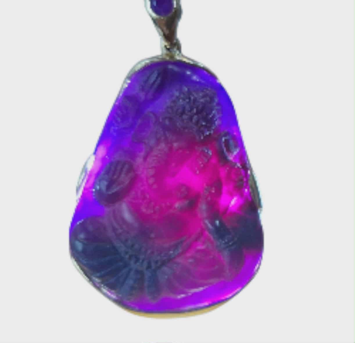 18k gold gel sugilite Ganesha carving