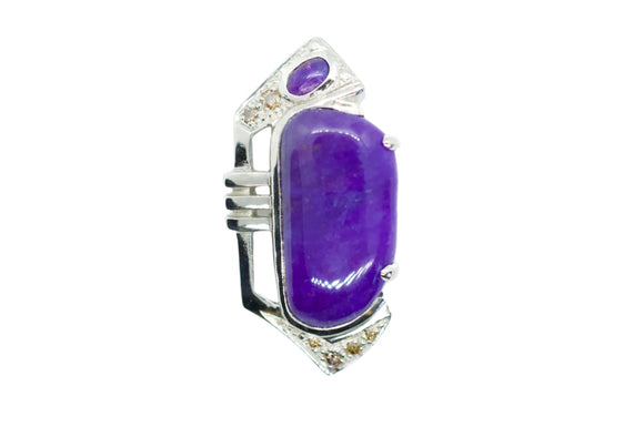 Sterling Silver Sugilite Purple Dream Pendant Necklace