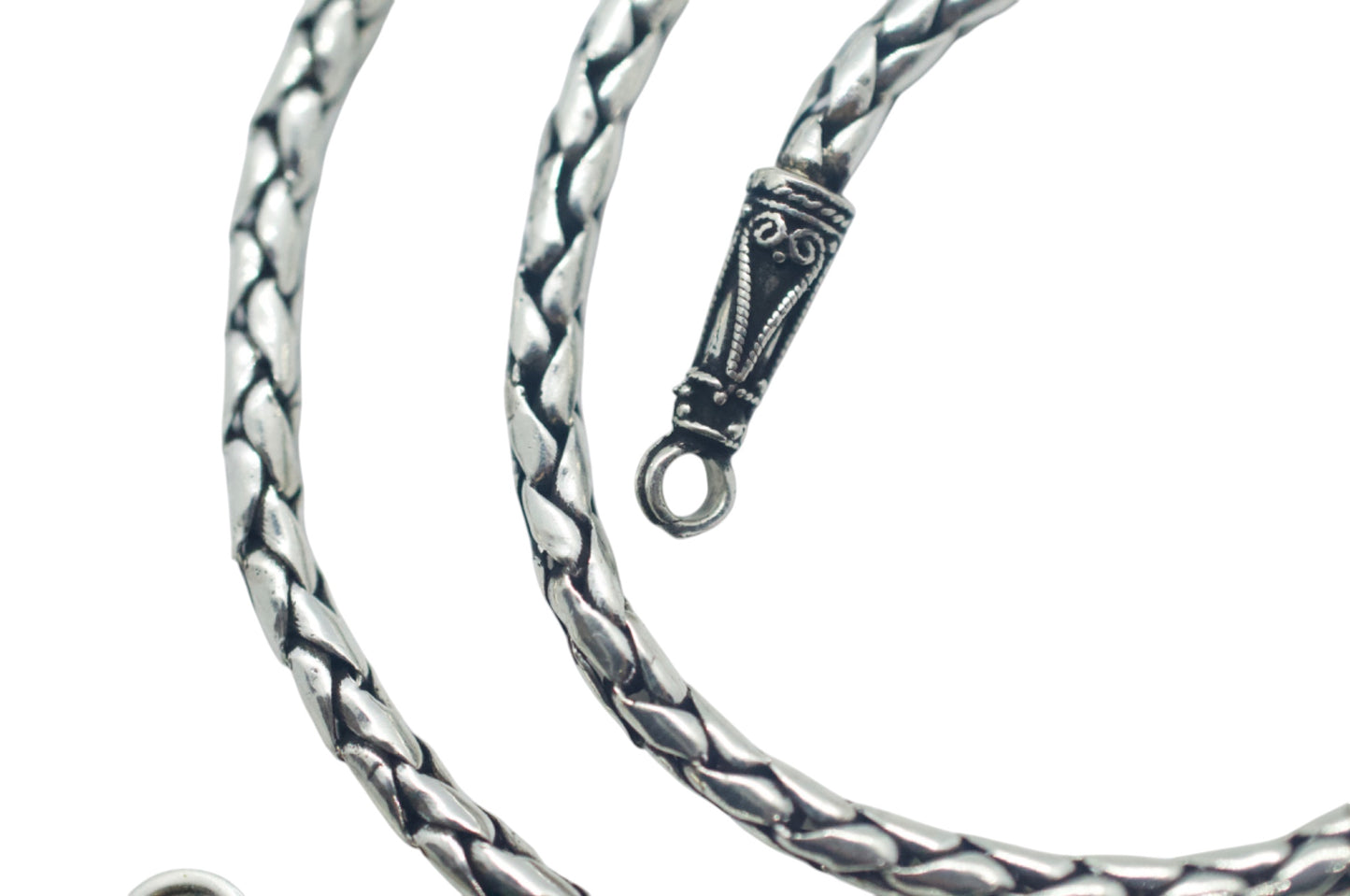 22" Braided Sterling Silver Necklace Chain