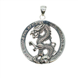 Fire on the Mountain Sterling Silver Pendant Necklace Dragon Whole Pail of Water