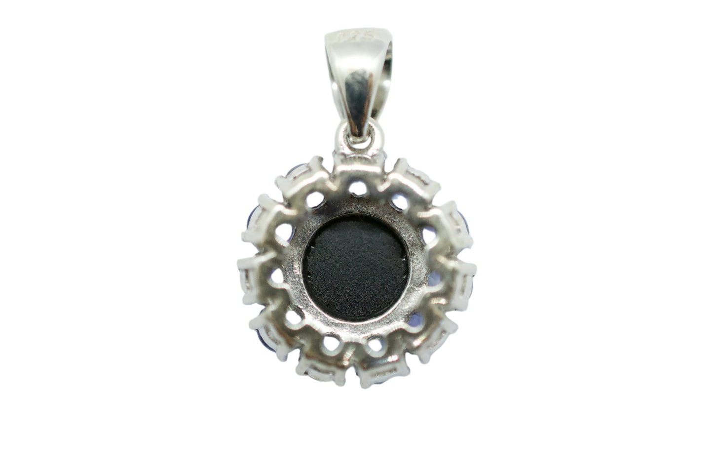 Boulder Opal & Tanzanite Sterling Silver Mini Mandala Necklace