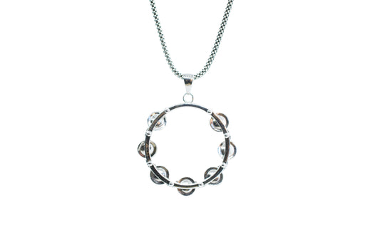 Sterling Silver Tambourine Necklace
