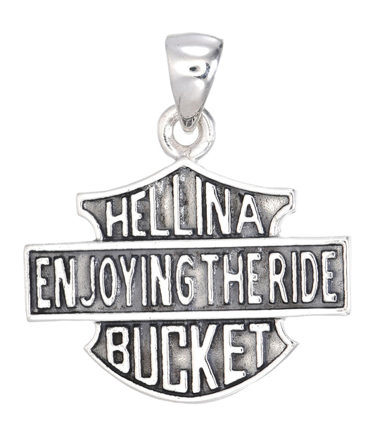 Grateful Dead “Hell in a Bucket” Harley-Davidson Sterling Silver Necklace – Biker Pendant for Deadheads