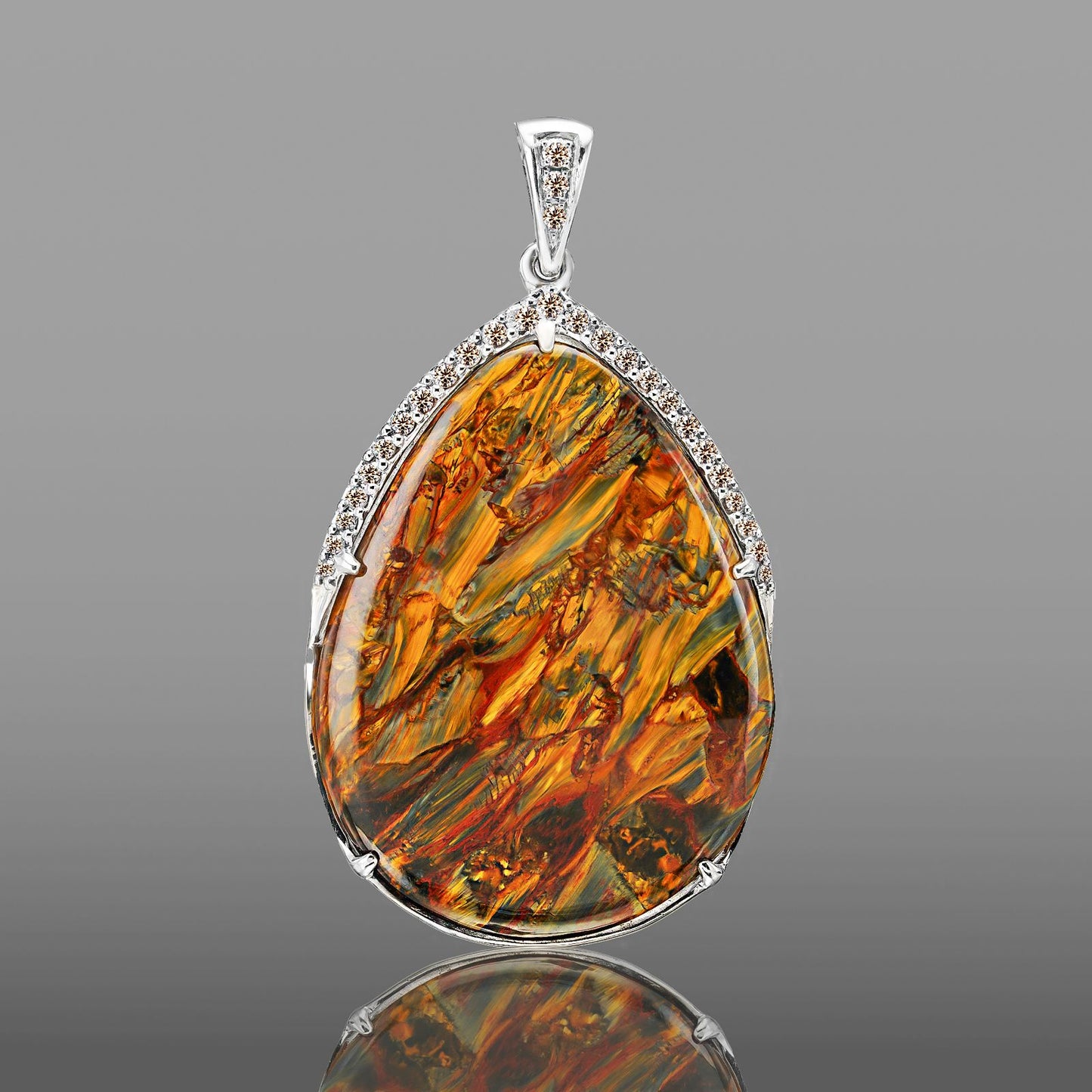 Namibian Pietersite set in Platinum 950