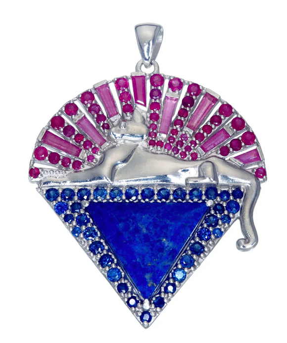 Jerry Garcia Cats Down Under the Stars with Rubies, Blue Sapphires, and Lapis Lazuli
