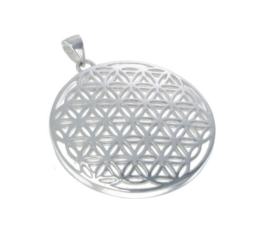 Simple Sterling Silver Flower of Life Pendant