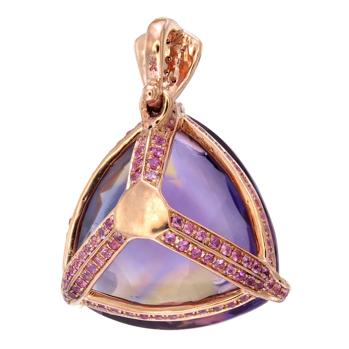 18k Pink Gold Ametrine Pendant