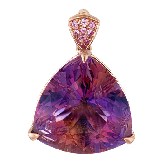 18k Pink Gold Ametrine Pendant