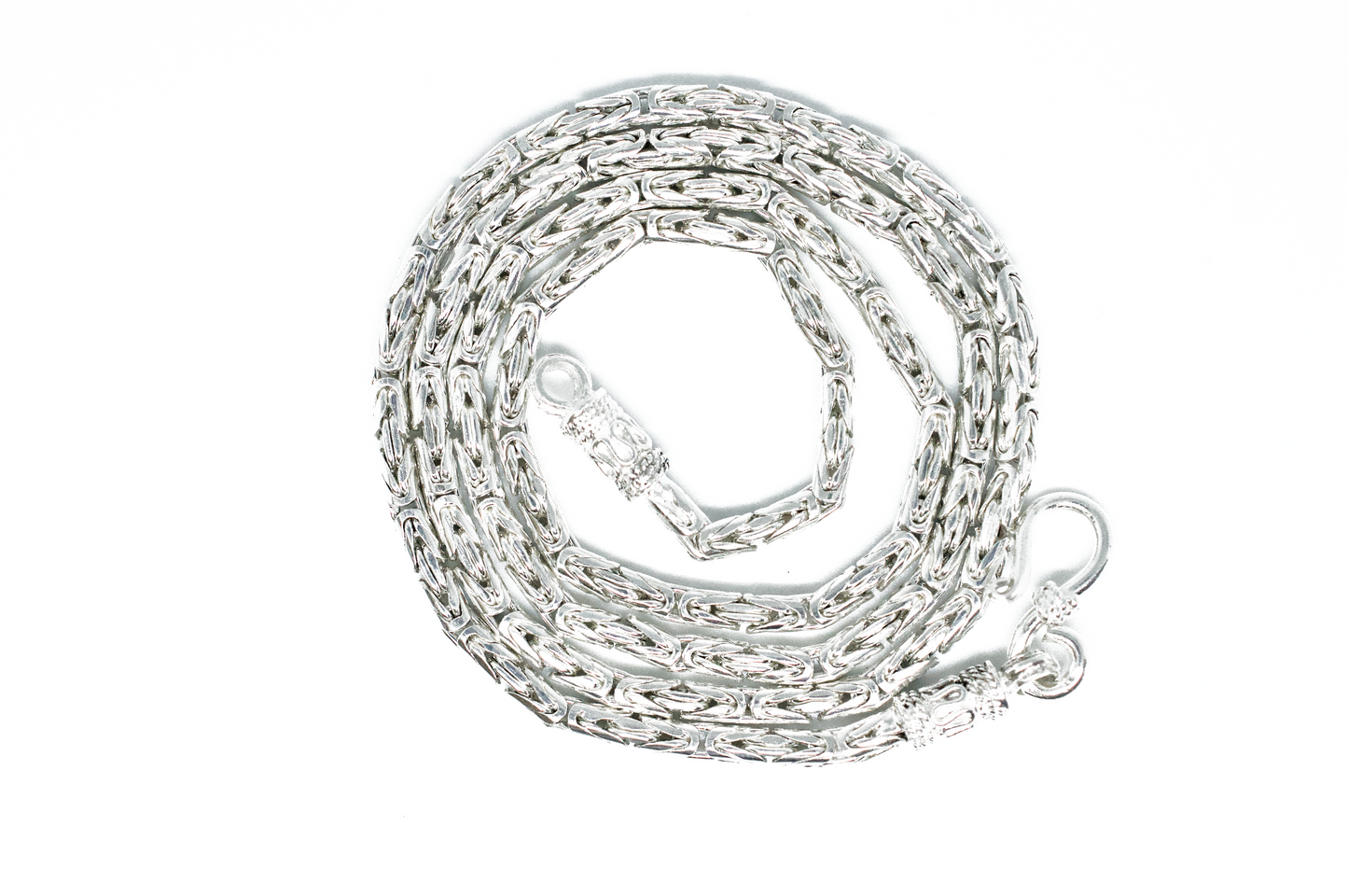 Silver Bali Byzantine Weave Chain 22"