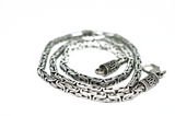 Silver Bali Byzantine Weave Chain 20"