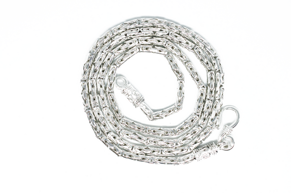 Silver Bali Byzantine Weave Chain 22