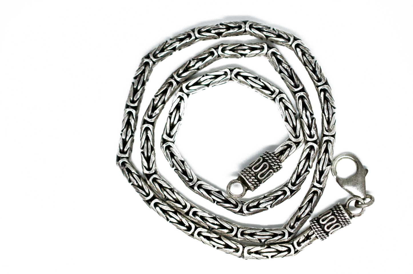 Silver Bali Byzantine Weave Chain 20"