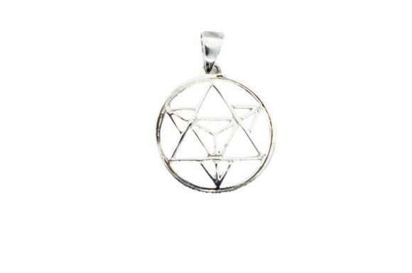 Sacred Geometry Merkaba Sterling Silver Pendant