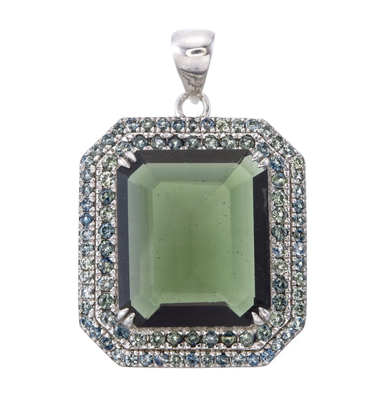 Sterling Silver Moldavite Pendant