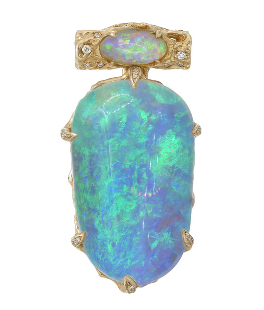 Beautiful Lg Opal in 18k pendant