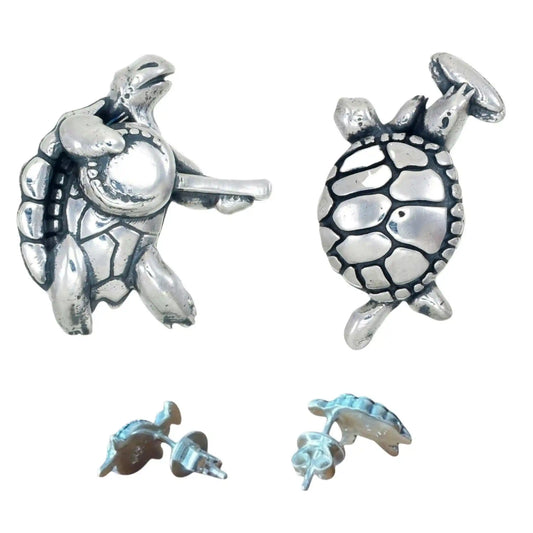 Sterling silver Grateful Dead Terrapin post earrings