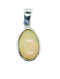 Small Ethiopian Opal Silver Necklace #2