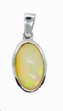Small Ethiopian Opal Silver Necklace #8