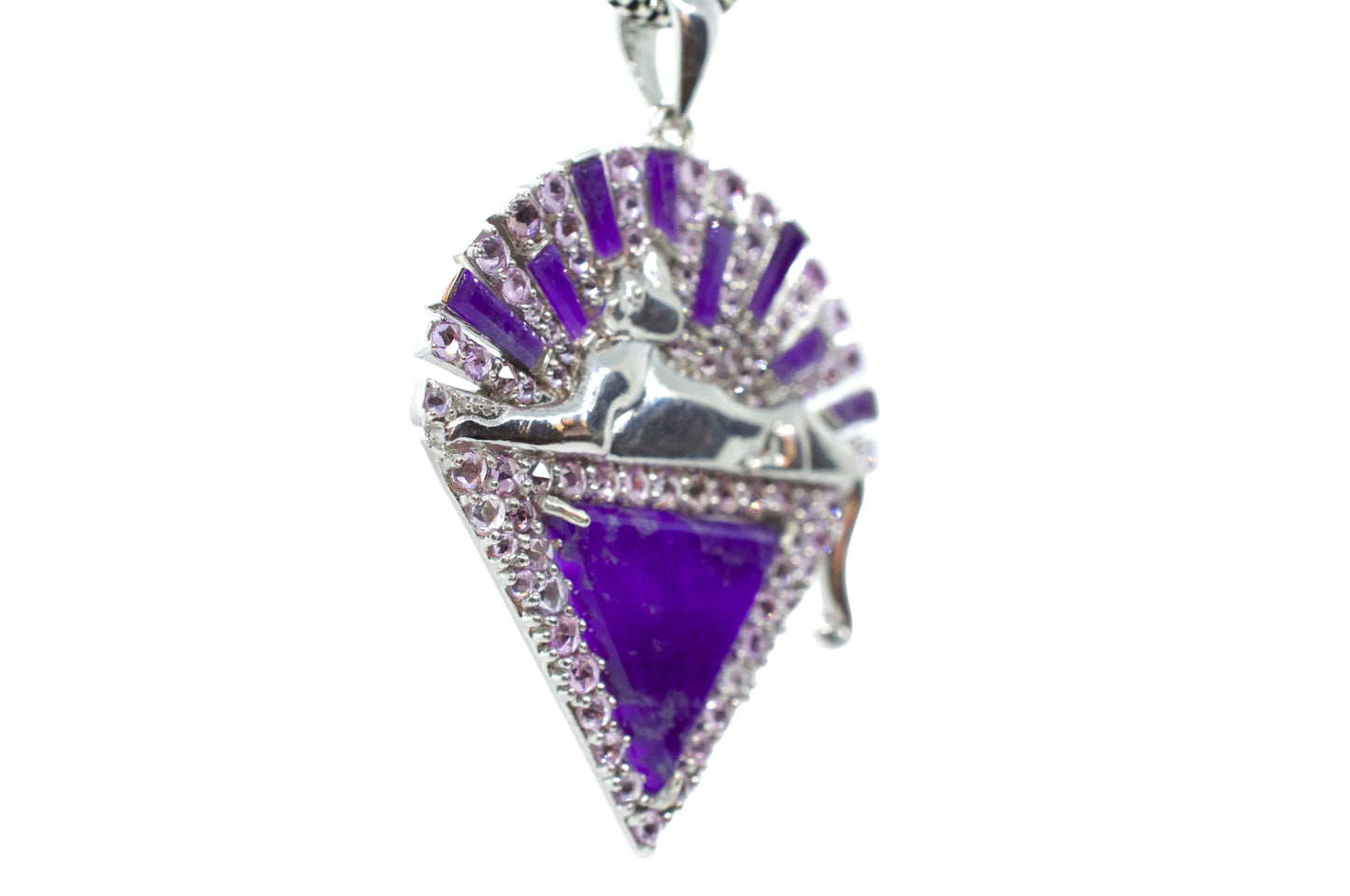 Jerry Garcia Cats Under the Stars Sterling Silver Necklace with Sugilite & Purple Sapphires