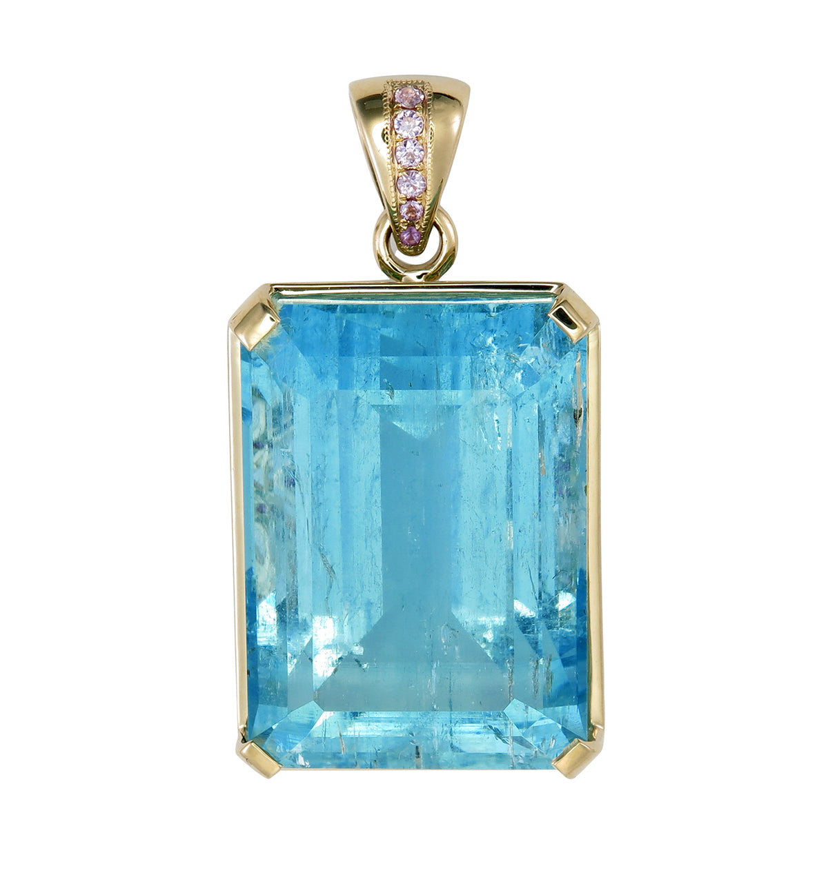 14k Gold Aquamarine pendant