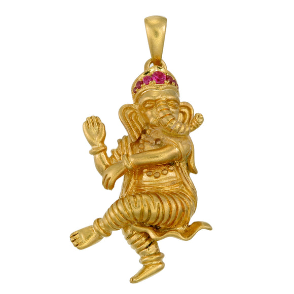 18k Gold Ganesha / Nataraj Pendant