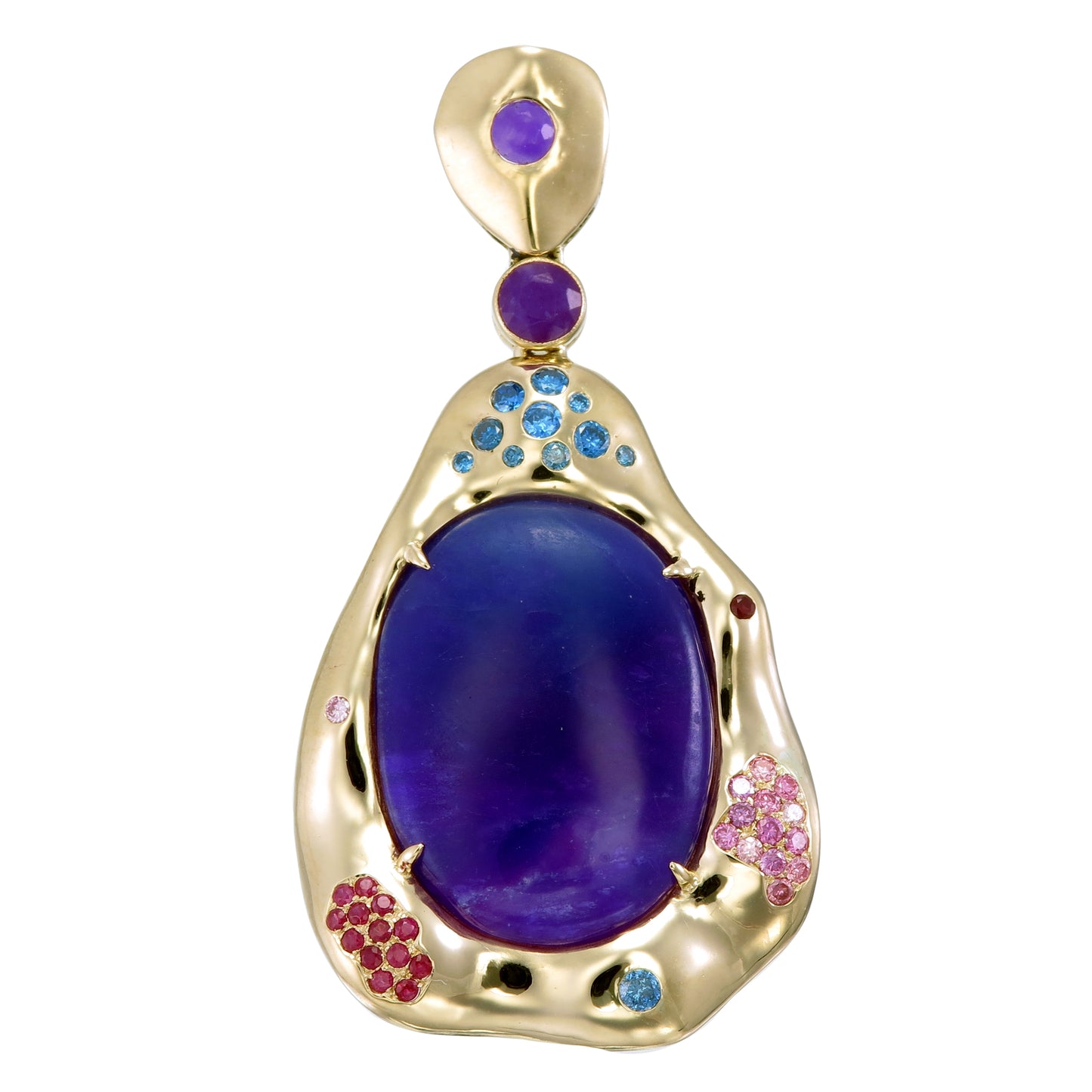 18k Gold Sugilite Dream Pendant