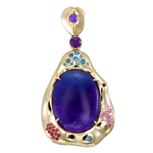 18k Gold Sugilite Dream Pendant