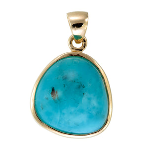 18k Peruvian Blue Opal Pendant