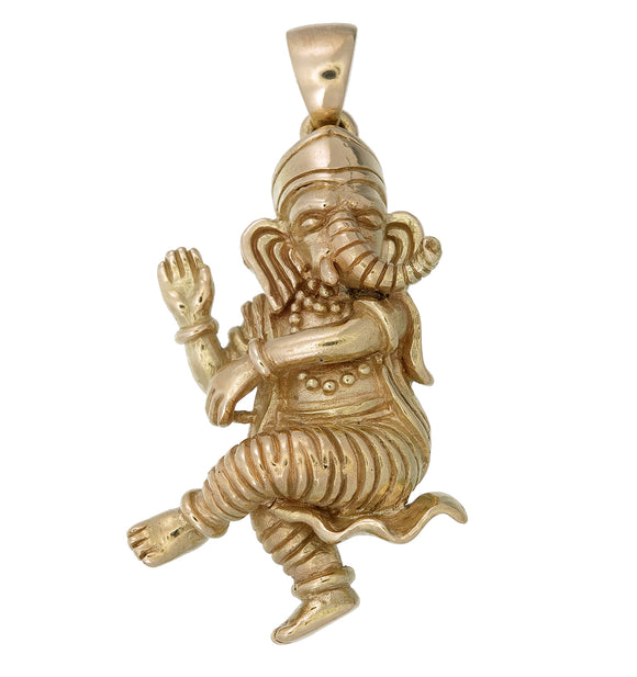 18k Gold Ganesha Nataraja Pendant