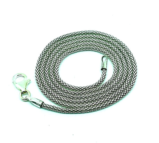 22" sterling silver round box necklace chain 2mm
