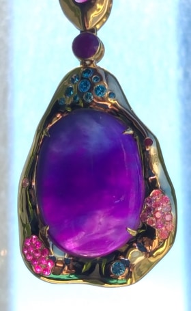 18k Gold Sugilite Dream Pendant