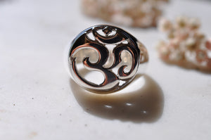 Om Sterling Silver Ring sacred jewelry spiritual jewelry