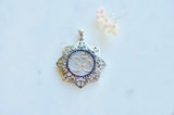Gayatri Om Blue Sapphire Sterling Silver Pendant spiritual jewelry