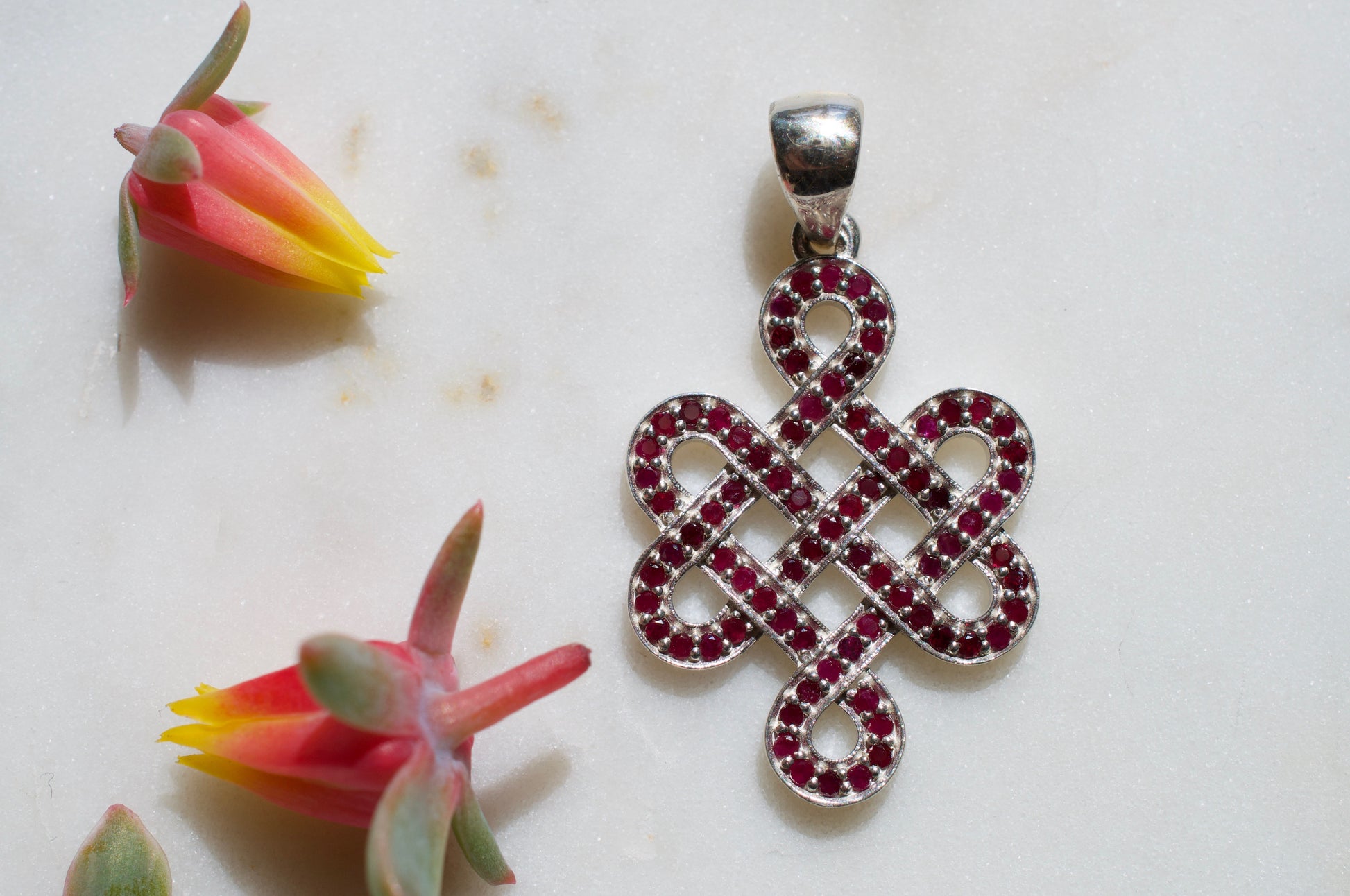 Ruby Shrivasta Endless Knot Sterling Silver Pendant