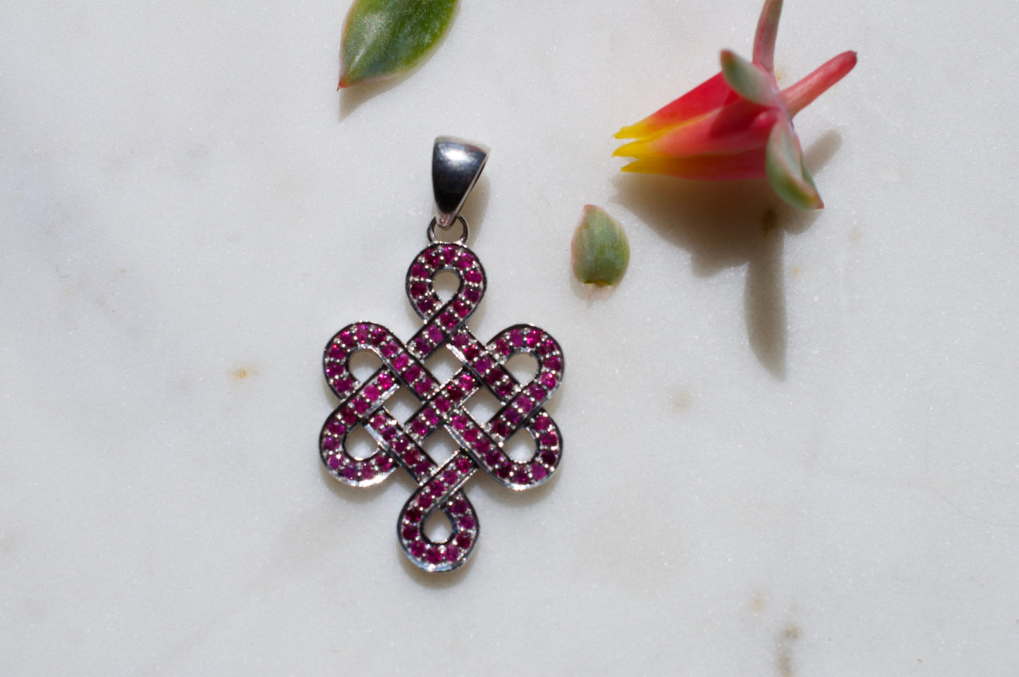 Ruby Shrivasta Endless Knot Sterling Silver Pendant