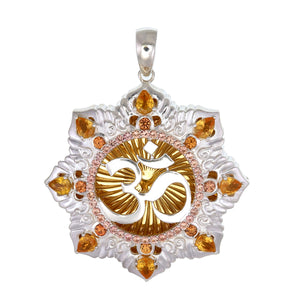 OM Garden Gold-Plated, Silver, Fancy Brown, and Yellow Sapphire Necklace