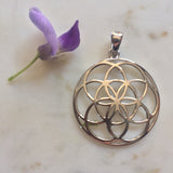 Sterling silver seed of life pendant