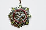 Om Garden Silver Matrix Pendant Necklace with Peridot, Rubies, & Yellow Sapphires